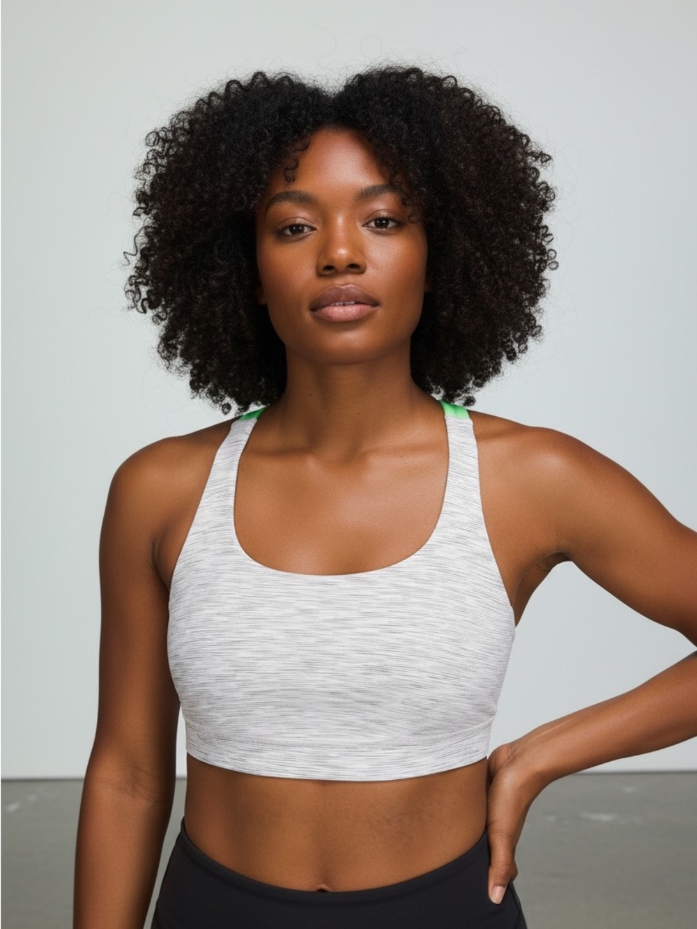 Lululemon Energy Bra *B-D inWee Are From Space Nimbus Battleship / Scream Green